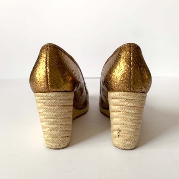 COACH METALLIC ESPADRILLE WEDGE - Picture 5 of 7